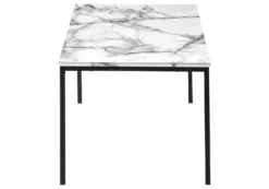 Ens de tables - 3mcx, marbre blanc, métal noir - Monarch