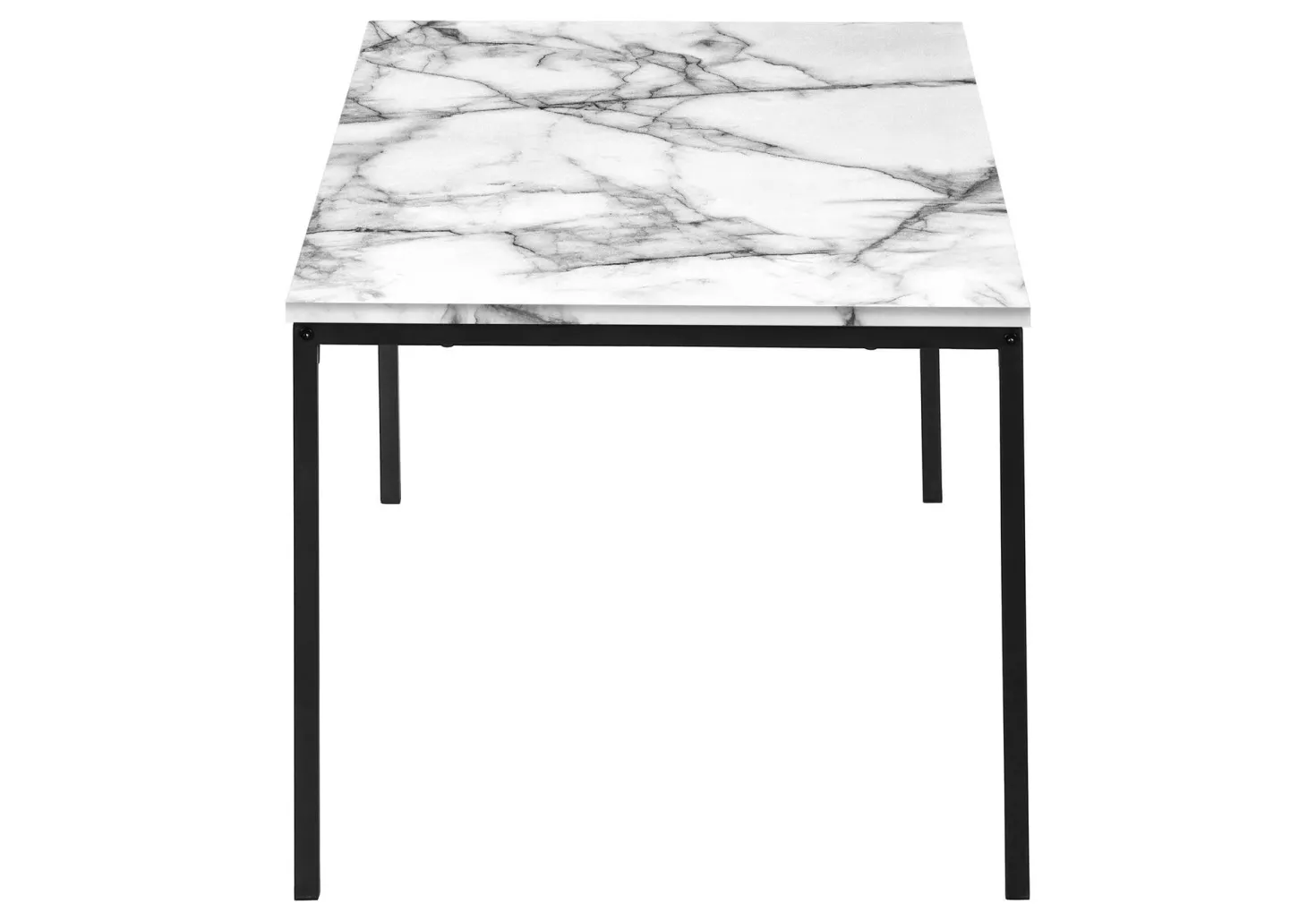 Ens de tables - 3mcx, marbre blanc, métal noir - Monarch