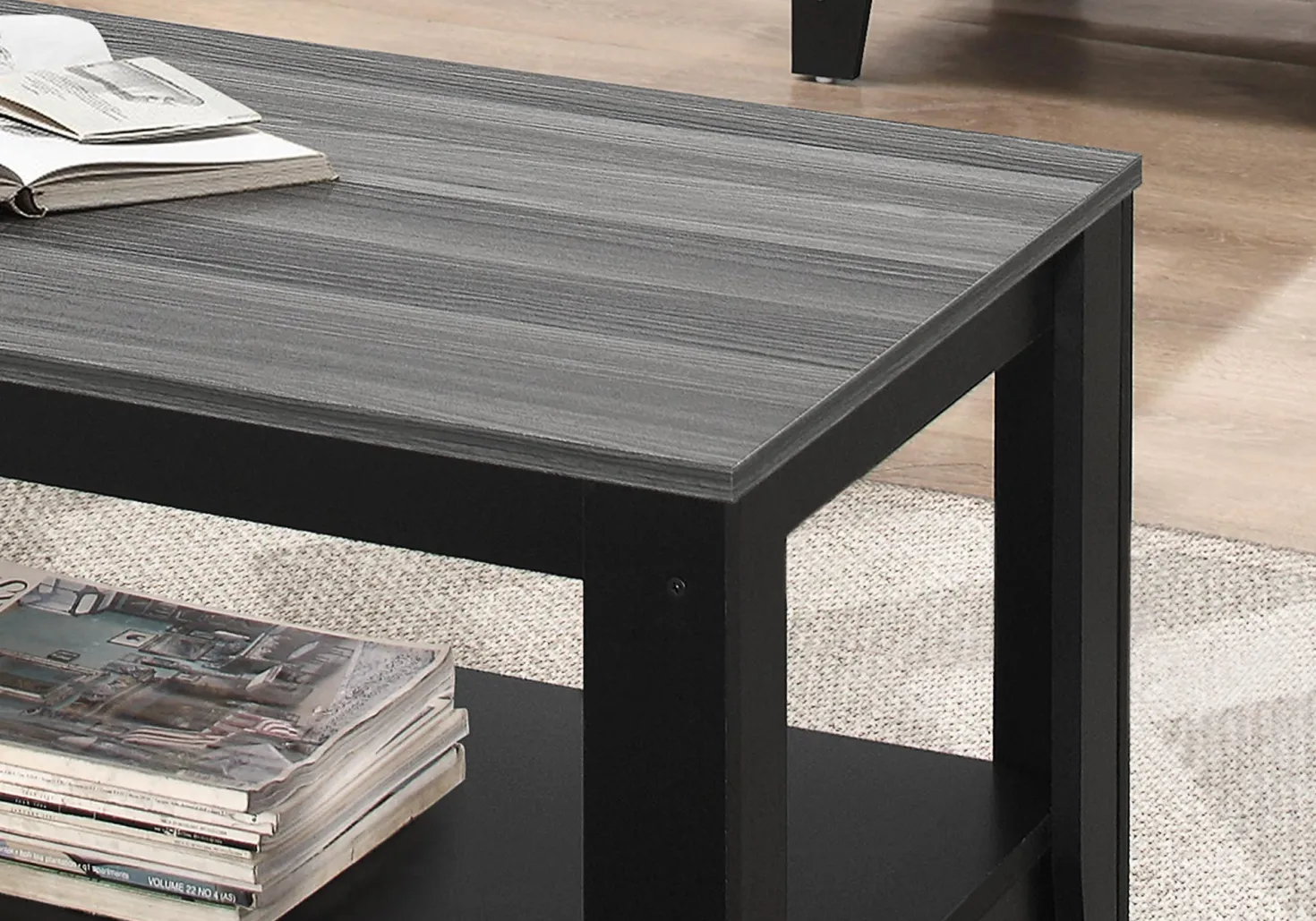 Ens de tables - 3mcx, noir, dessus gris - Monarch
