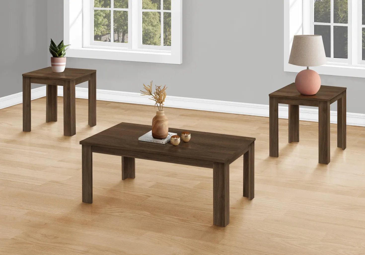 Ens de tables - 3mcx, noyer foncé - Monarch