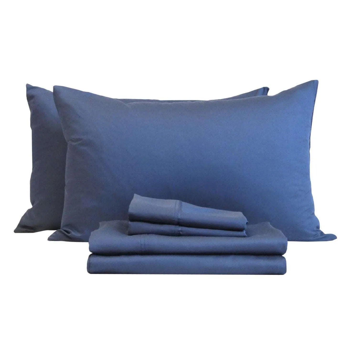 Ensemble de draps king en bambou - bleu