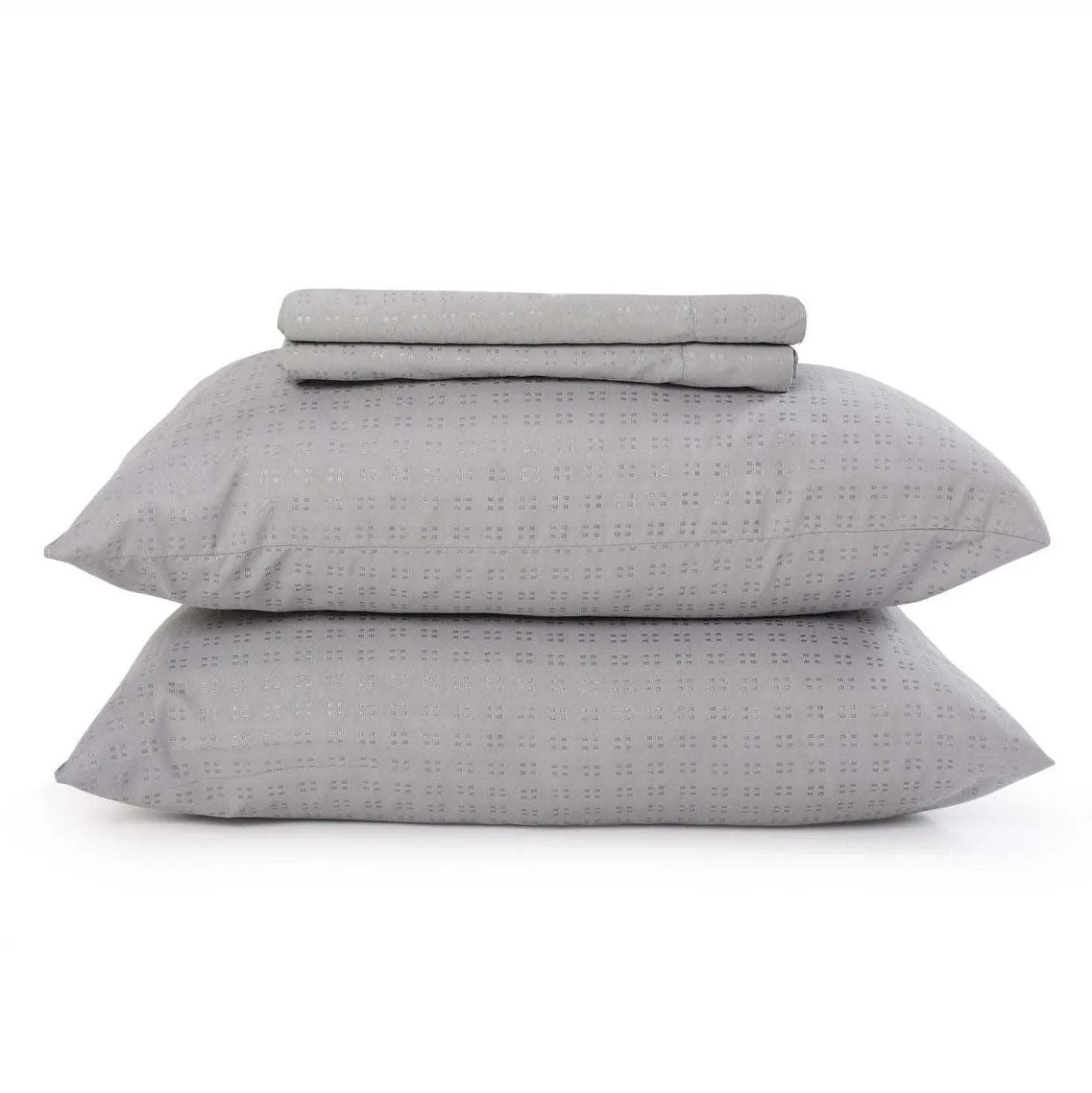 Ensemble de draps king en microfibre - gris ciment