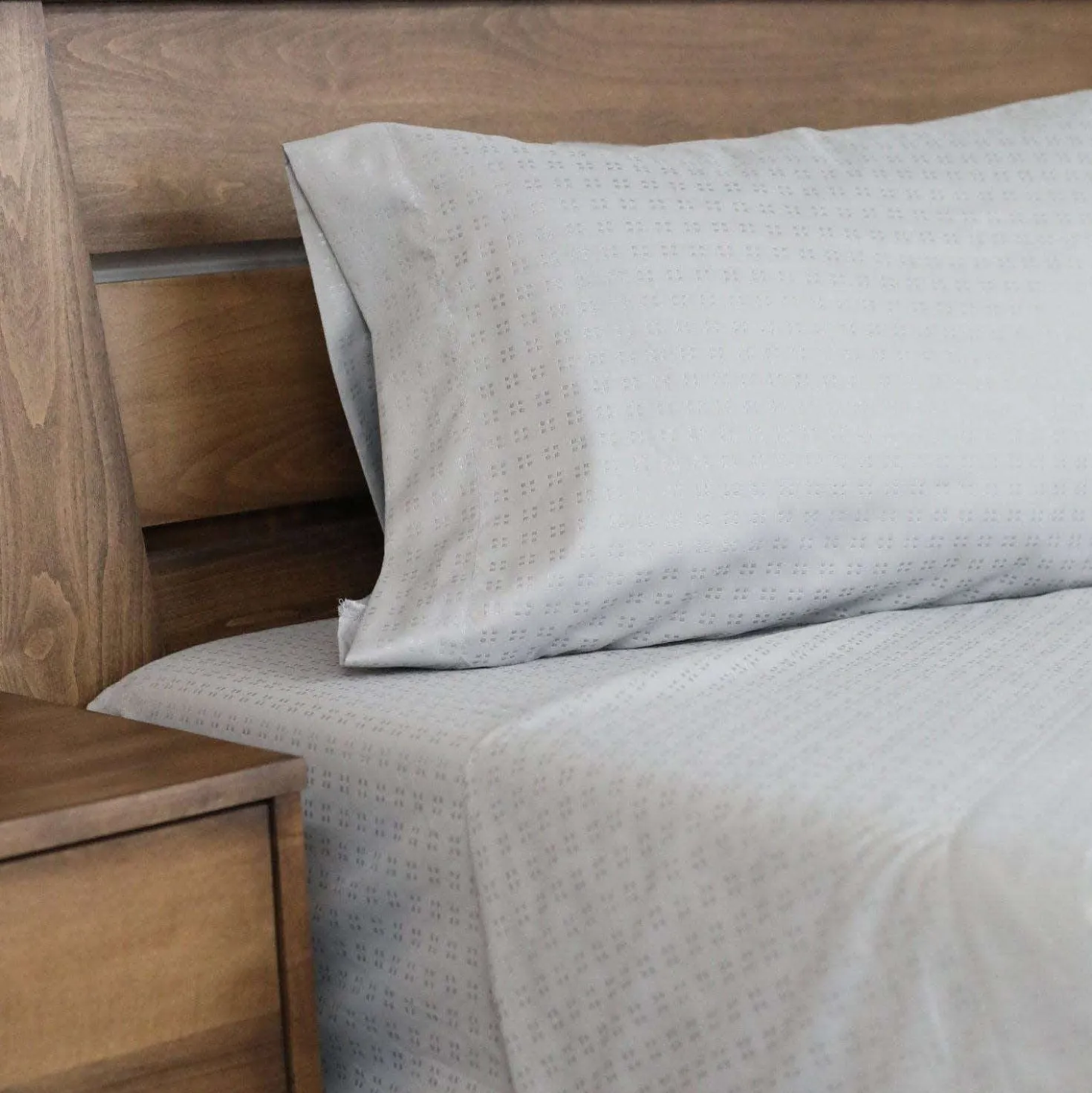Ensemble de draps king en microfibre - gris ciment