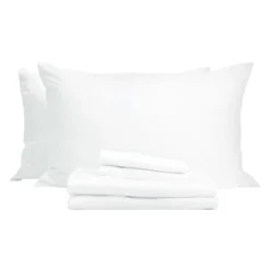 Ensemble de draps queen en bambou - blanc