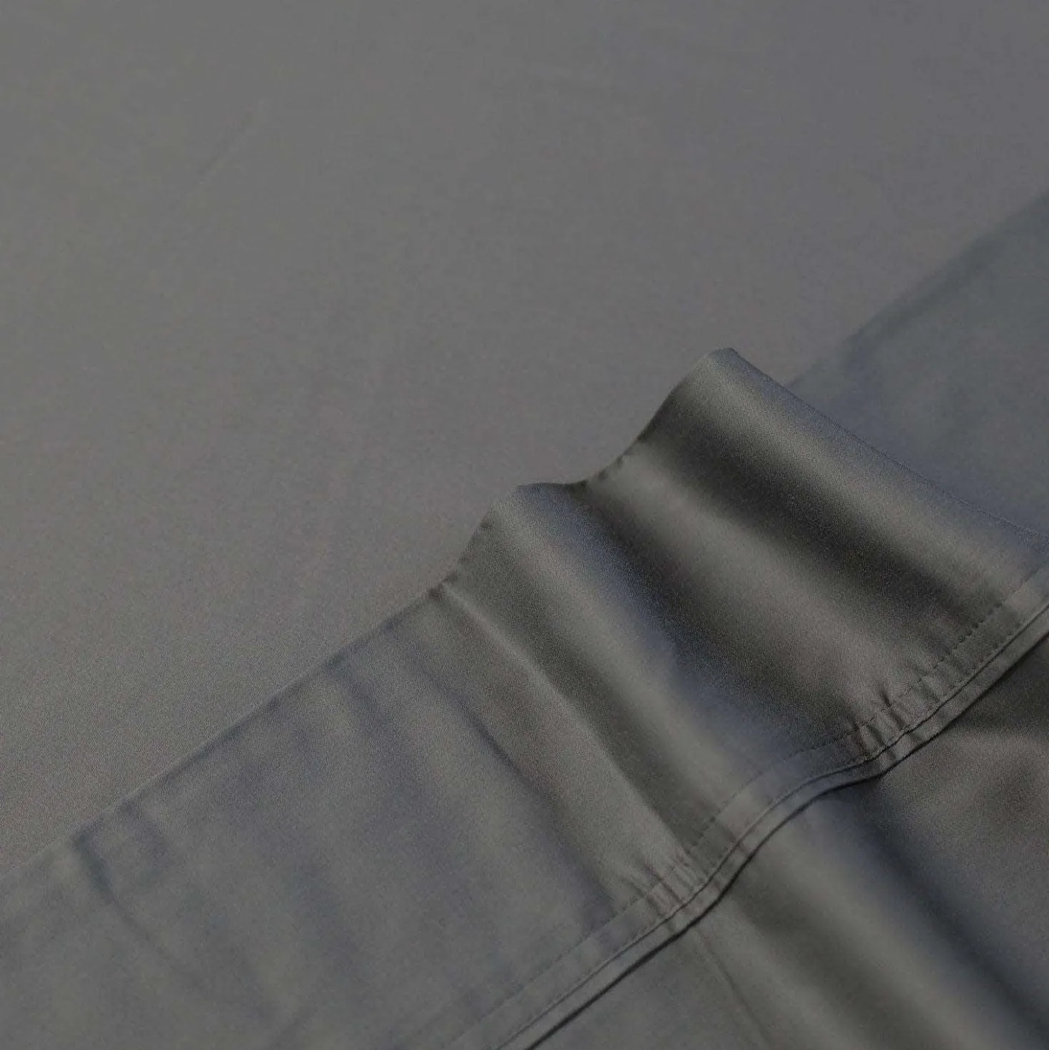 Ensemble de draps queen en bambou - gris charbon