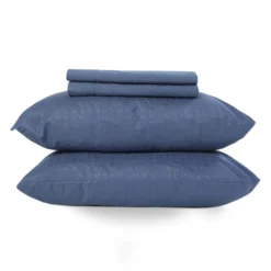 Ensemble de draps queen en microfibre - bleu
