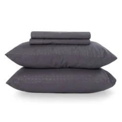 Ensemble de draps queen en microfibre - gris charbon