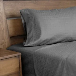 Ensemble de draps queen en microfibre - gris charbon
