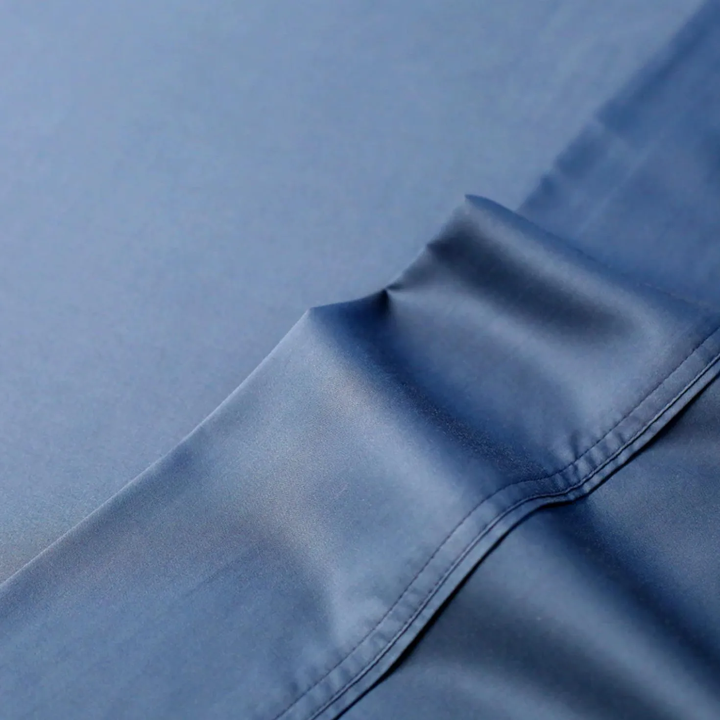 Ensemble de draps queen en rayonne de bambou à têtes séparées - bleu