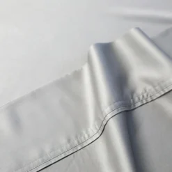 Ensemble de draps queen en rayonne de bambou à têtes séparées - gris ciment