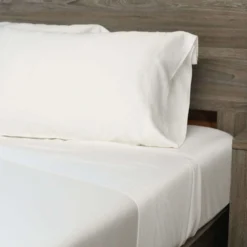 Ensemble de draps simple en bambou - blanc