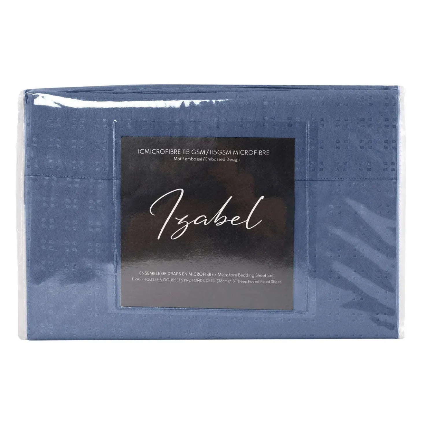 Ensemble de draps simple en microfibre - bleu