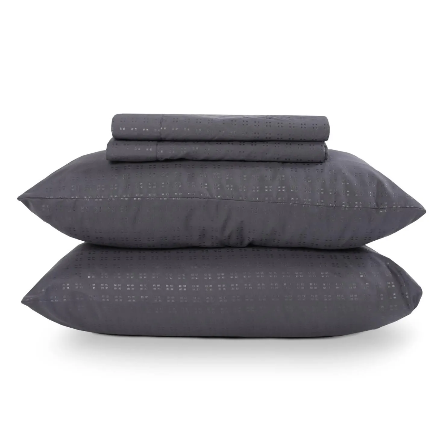 Ensemble de draps 2 simple XL en microfibre - gris charbon