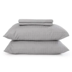 Ensemble de draps 2 simple XL en microfibre - gris ciment