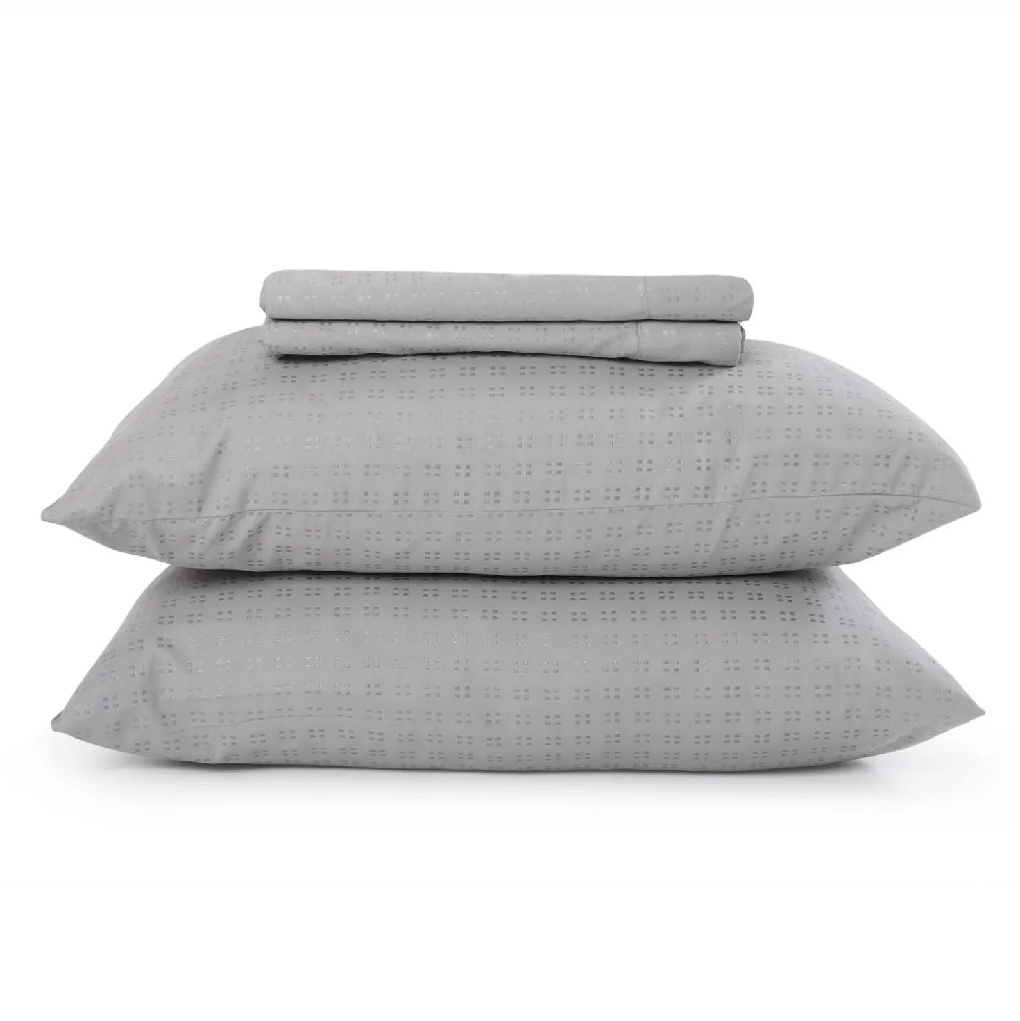 Ensemble de draps 2 simple XL en microfibre - gris ciment