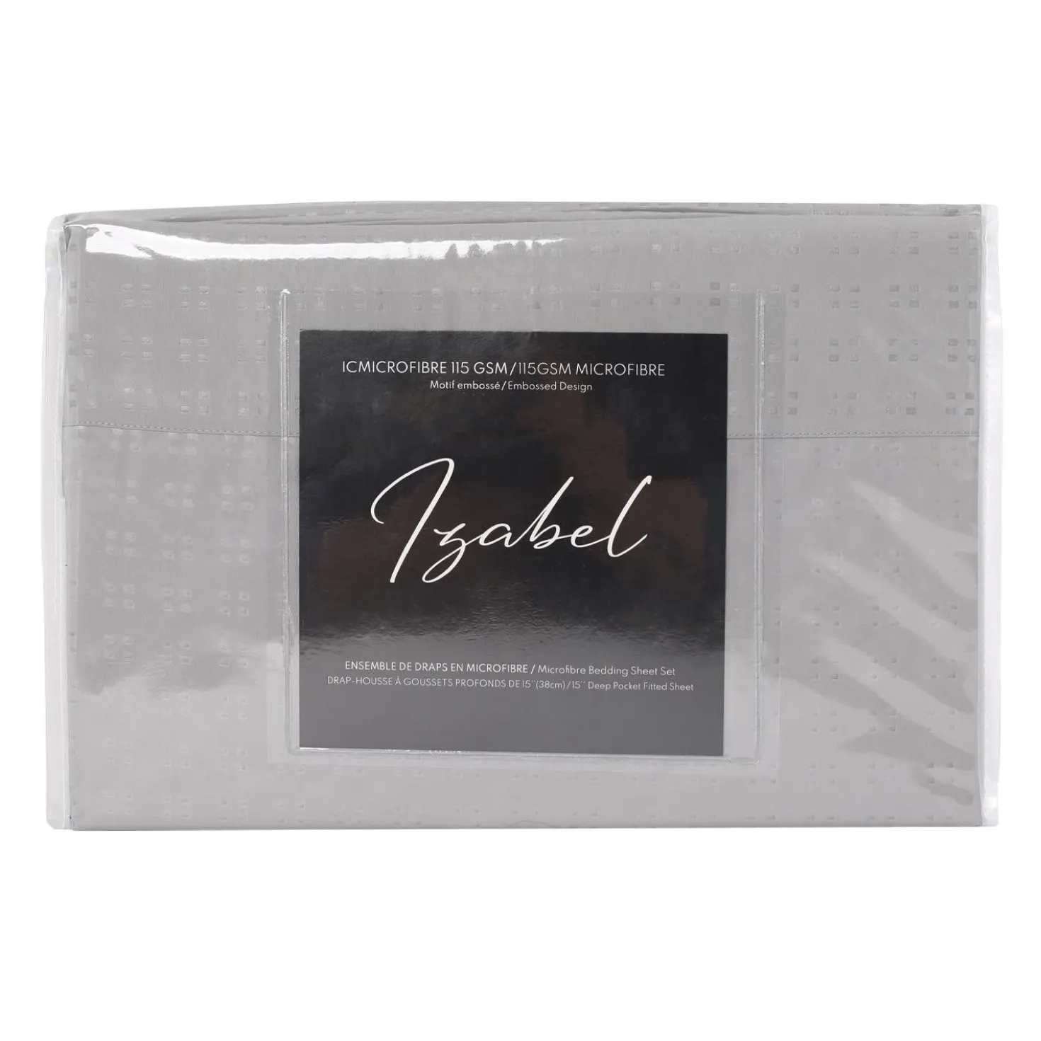 Ensemble de draps 2 simple XL en microfibre - gris ciment