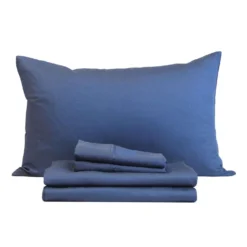 Ensemble de draps simple XL en bambou - bleu