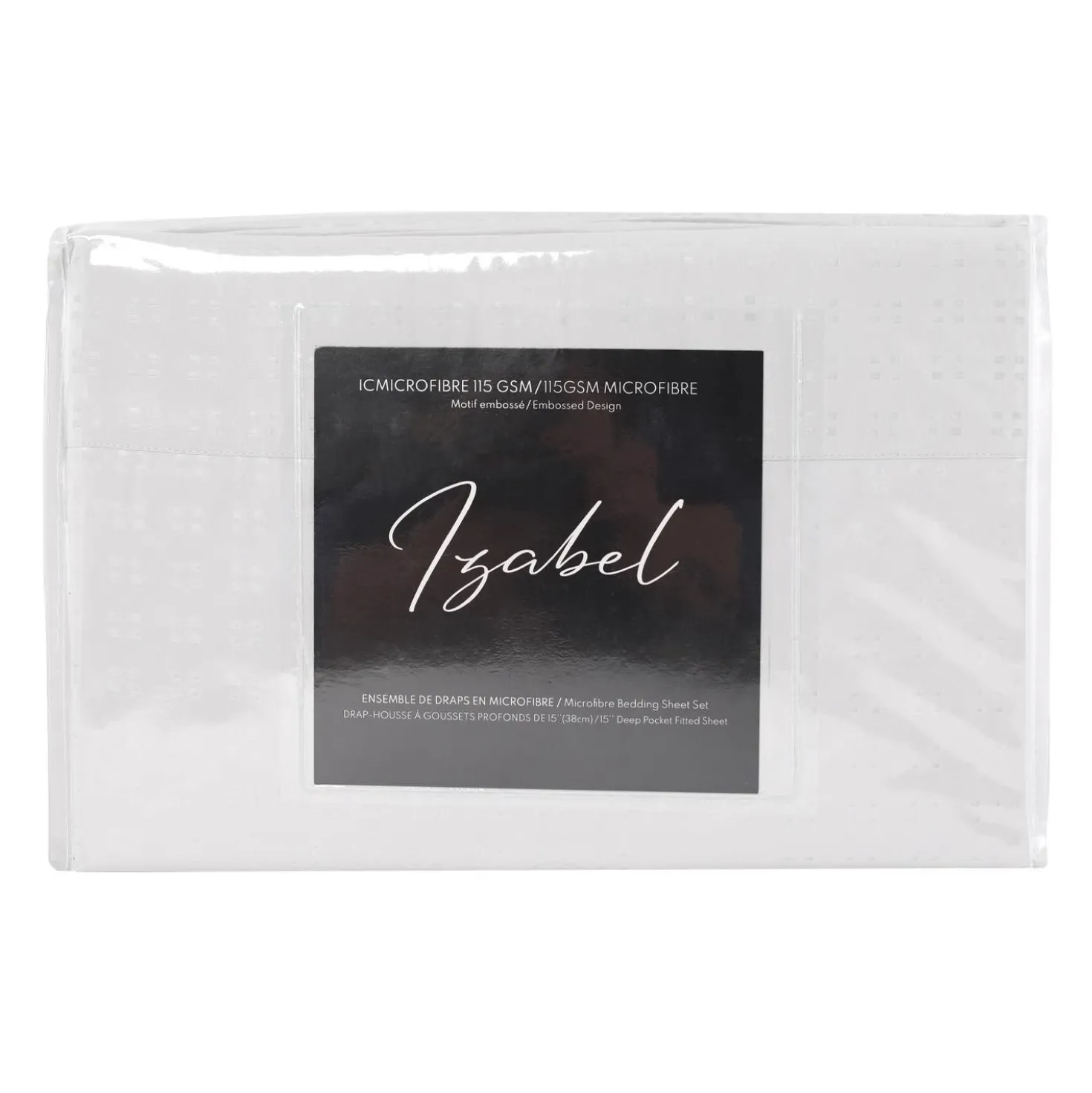 Ensemble de draps simple XL en microfibre - blanc