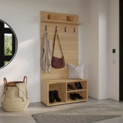 Ensemble de meubles d'entrée 2 mcx - naturel
