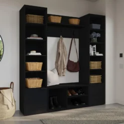 Ensemble de meubles d'entrée 4 mcx - noir