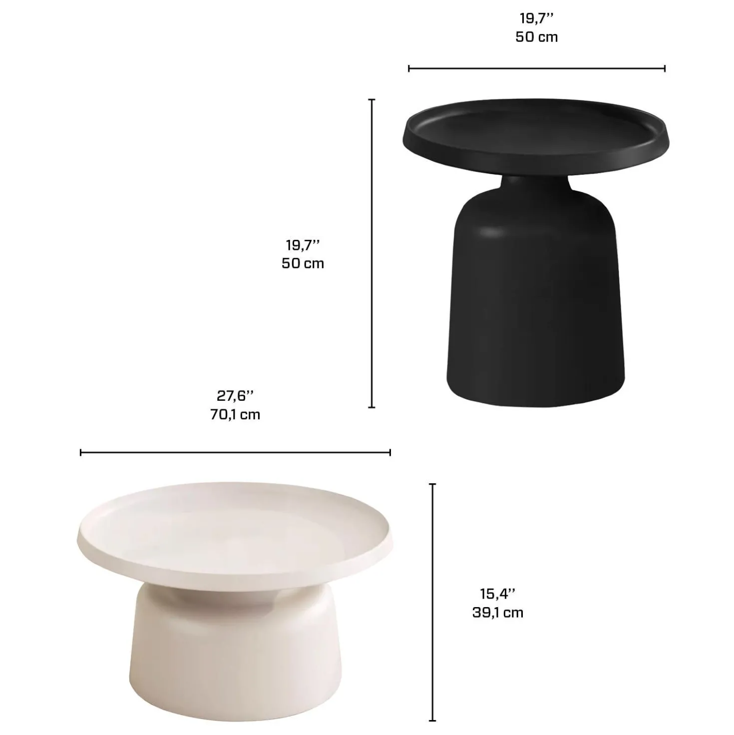 Ensemble de tables d’appoint - 2 mcx
