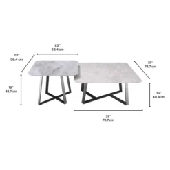 Ensemble de tables d’appoint - 2 mcx