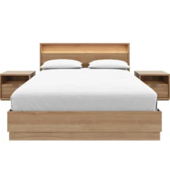 Ensemble grand lit avec éclairage (60") - 4 mcx - Nexera