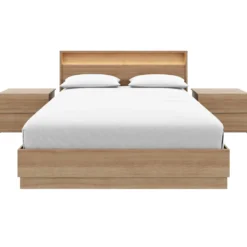 Ensemble grand lit avec éclairage (60") - 4 mcx - Nexera