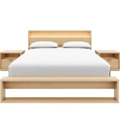 Ensemble grand lit avec éclairage (60") - 4 mcx - Nexera
