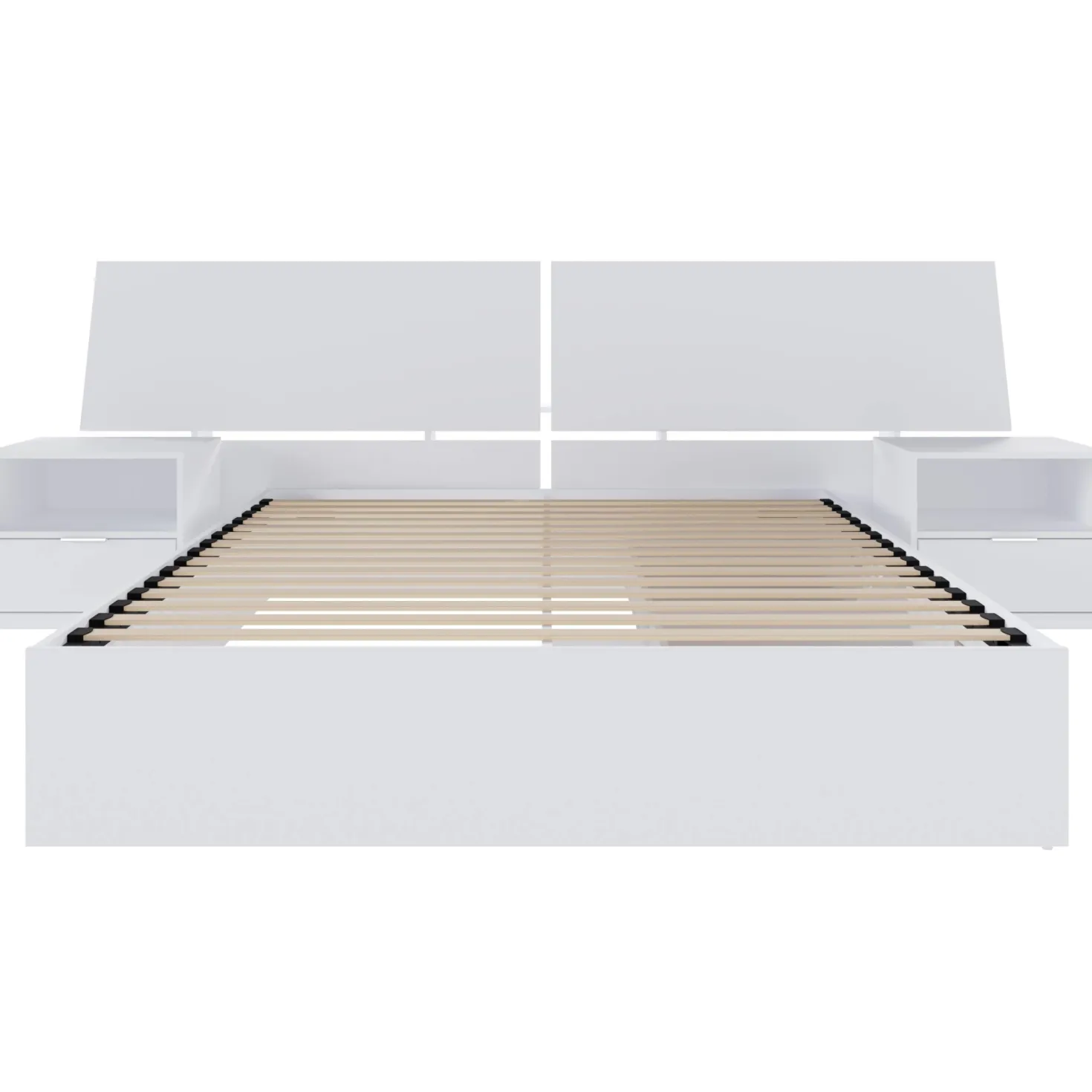Ensemble grand lit avec rangement 2 tiroirs (60") - 4 mcx - Nexera