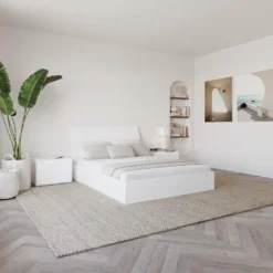 Ensemble grand lit avec rangement 3 tiroirs (60