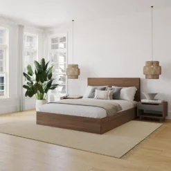 Ensemble grand lit avec rangement 3 tiroirs (60