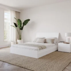 Ensemble grand lit avec rangement (60