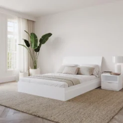 Ensemble grand lit avec rangement (60
