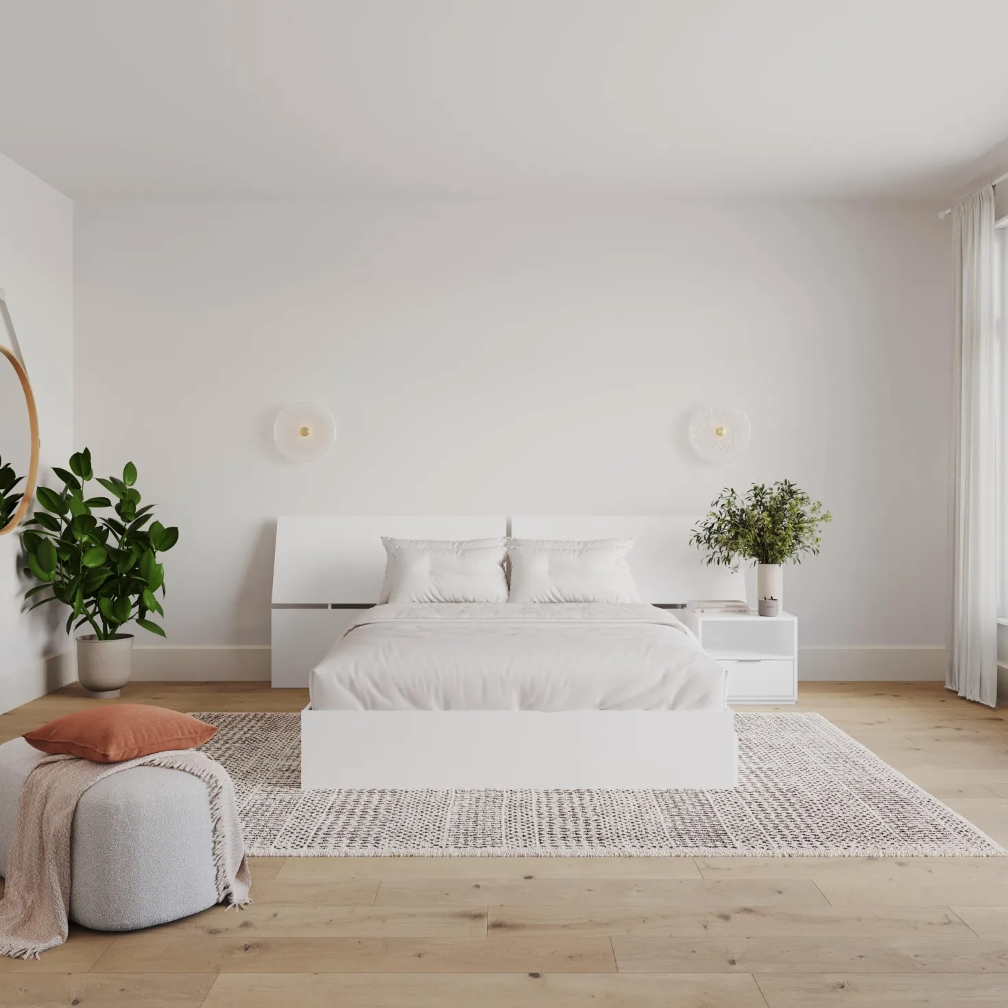 Ensemble grand lit avec rangement (60") - 3 mcx - Nexera