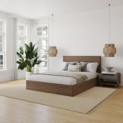 Ensemble grand lit avec rangement (60