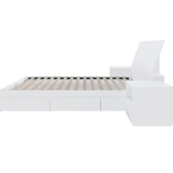 Ensemble grand lit avec rangement (60