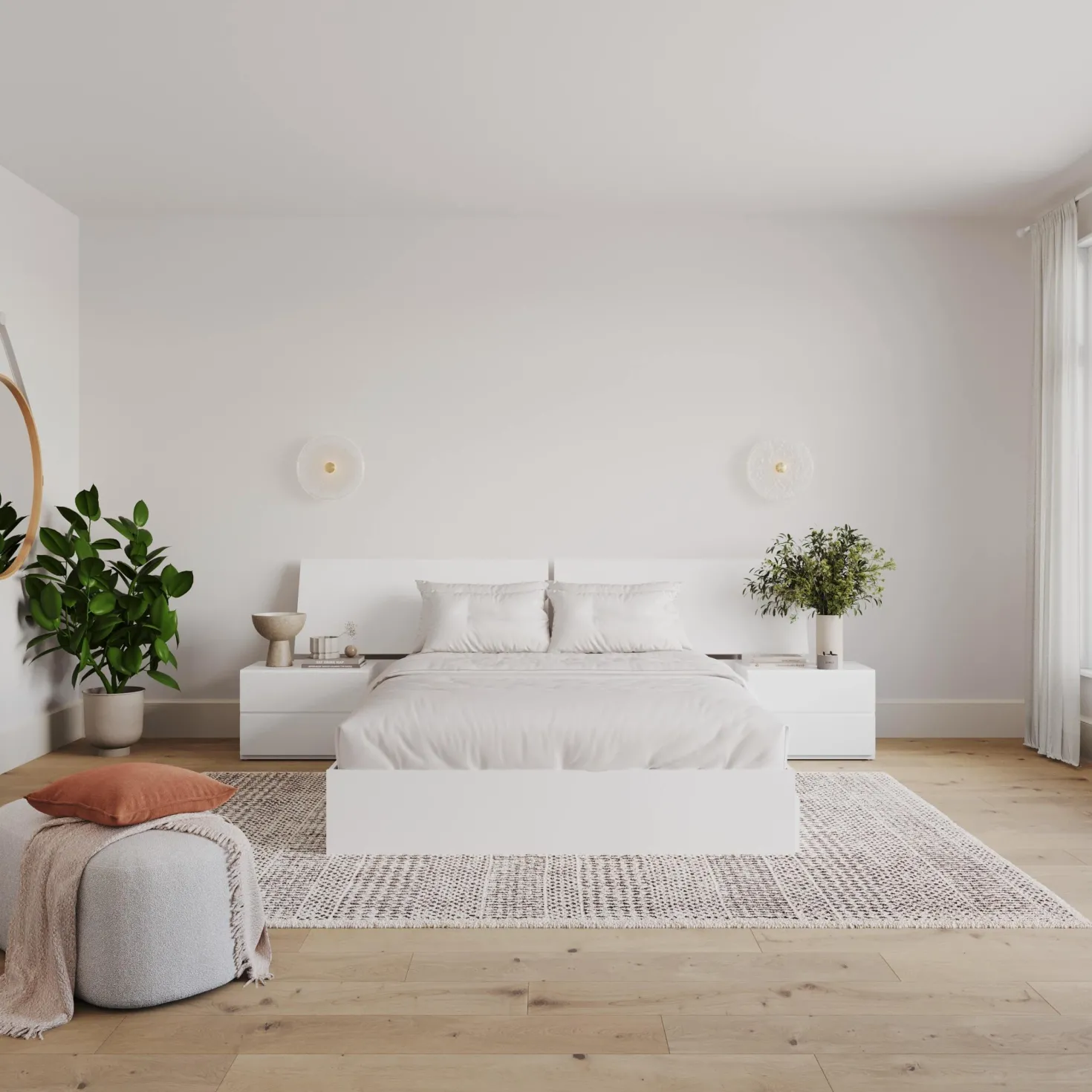 Ensemble grand lit avec rangement (60") - 4 mcx - Nexera
