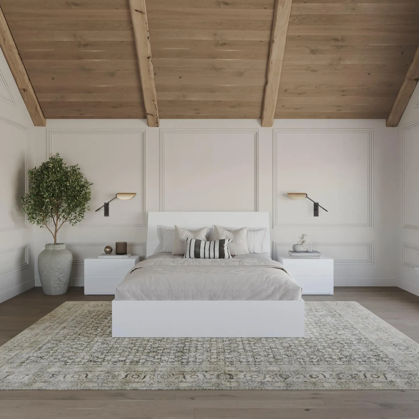 Ensemble grand lit avec rangement (60") - 4 mcx - Nexera