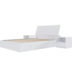 Ensemble grand lit avec rangement (60") - 4 mcx - Nexera