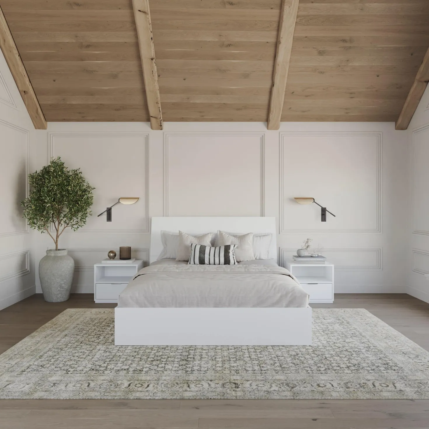 Ensemble grand lit avec rangement (60") - 4 mcx - Nexera