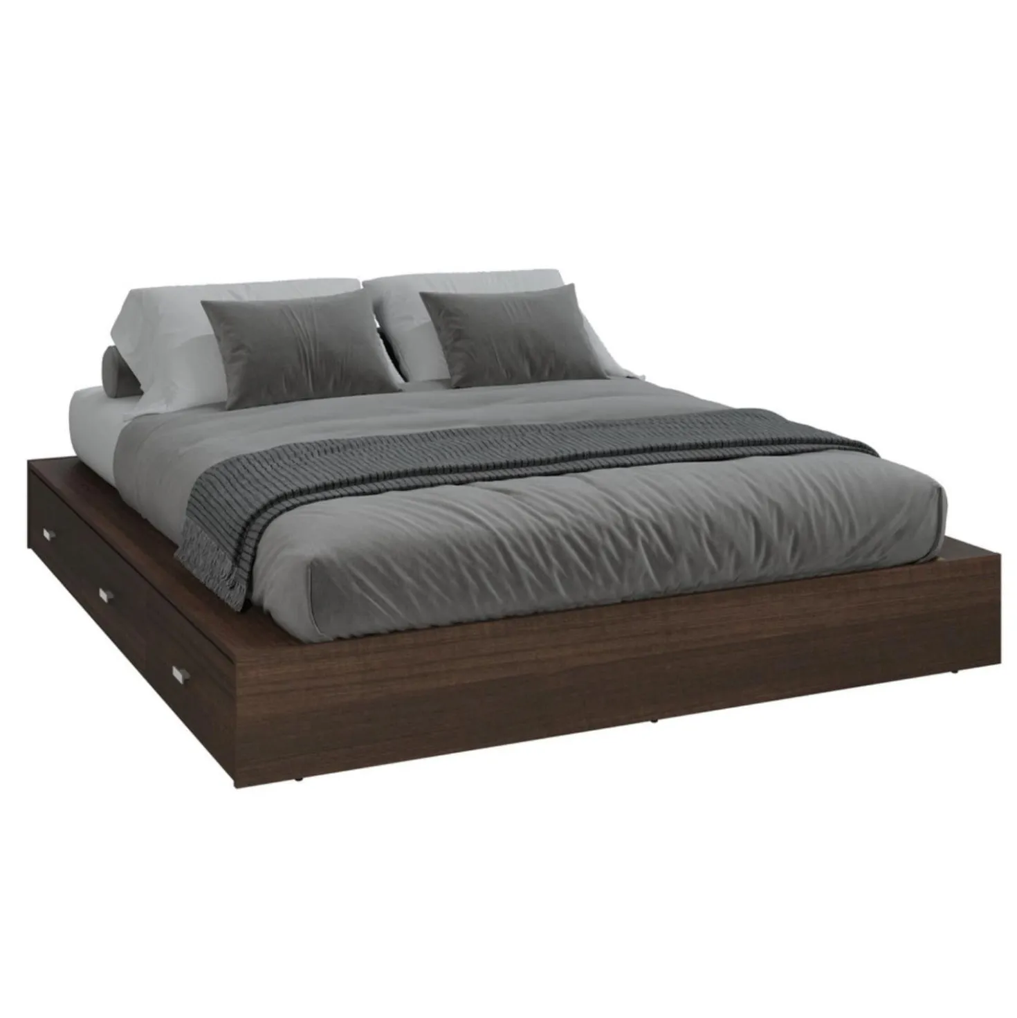 Ensemble grand lit avec rangement 6 tiroirs (60") - 4 mcx