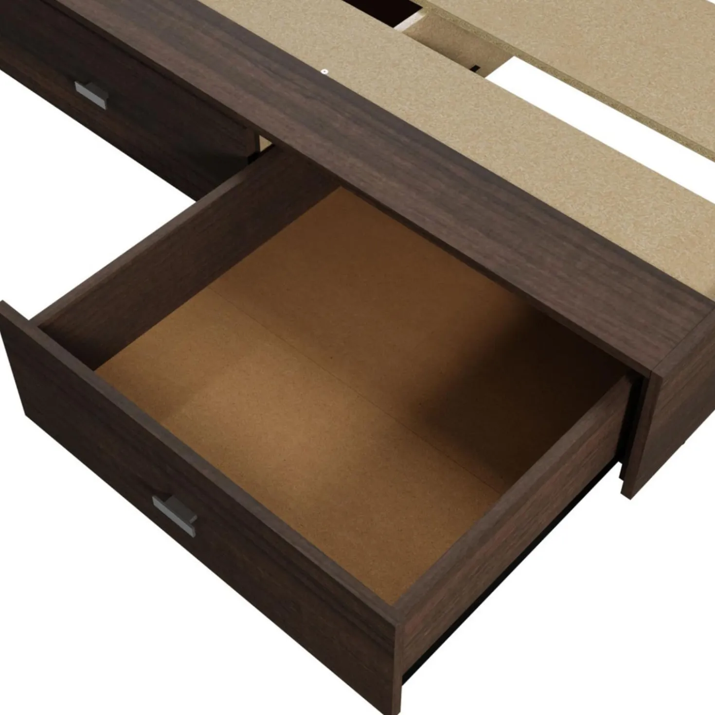 Ensemble grand lit avec rangement 6 tiroirs (60") - 4 mcx