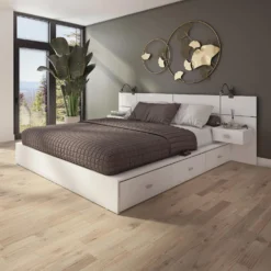Ensemble grand lit avec rangement 6 tiroirs (60