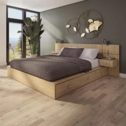 Ensemble grand lit avec rangement 6 tiroirs (60") - 4 mcx