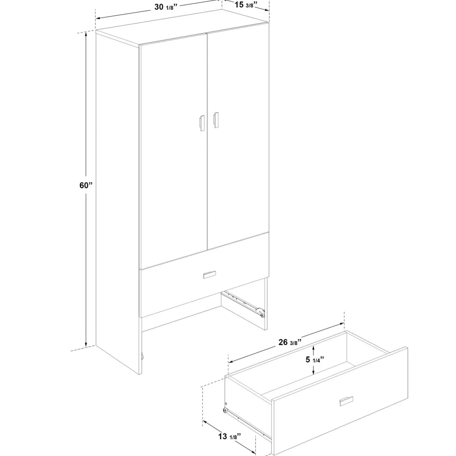 Ensemble grand lit (60") - 5 mcx