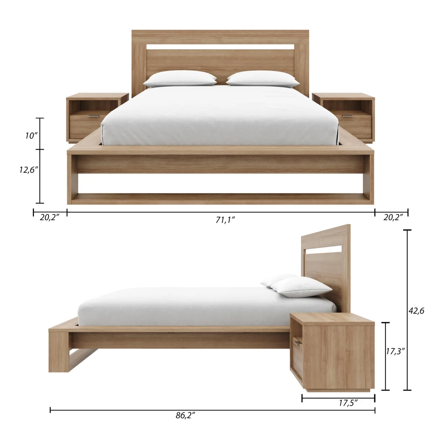 Ensemble grand lit (60") - 4 mcx - Nexera