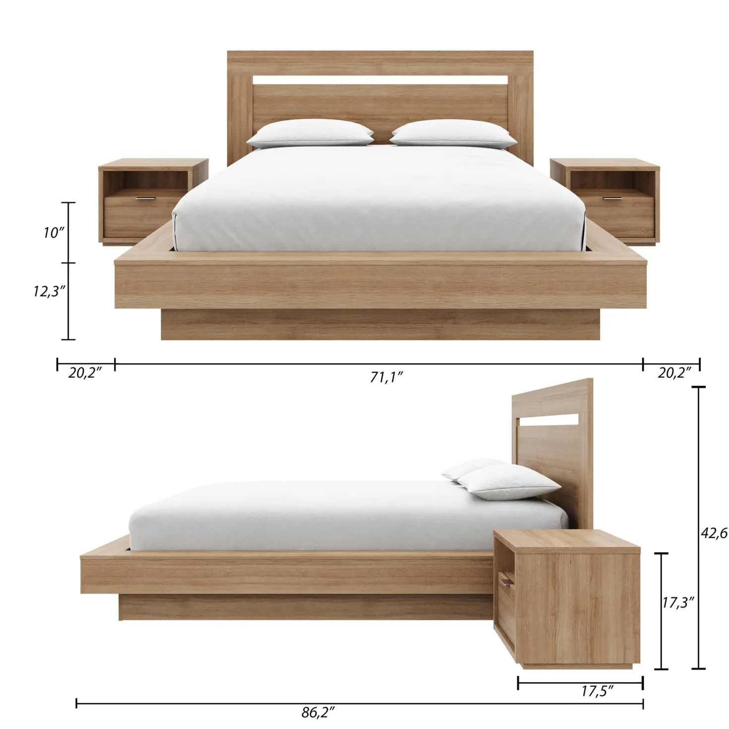 Ensemble grand lit (60") - 4 mcx - Nexera