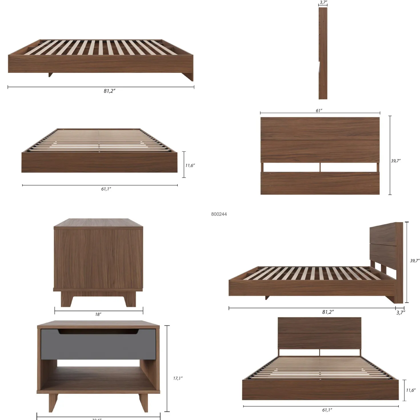 Ensemble grand lit (60") - 4 mcx - Nexera