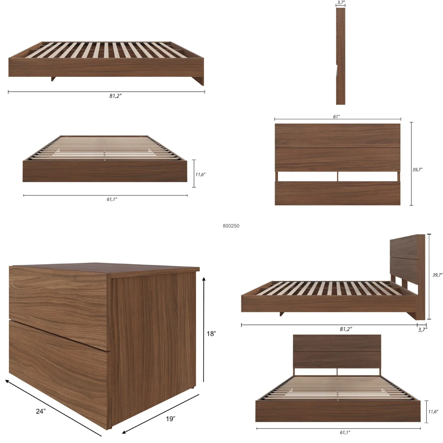 Ensemble grand lit (60") - 4 mcx - Nexera